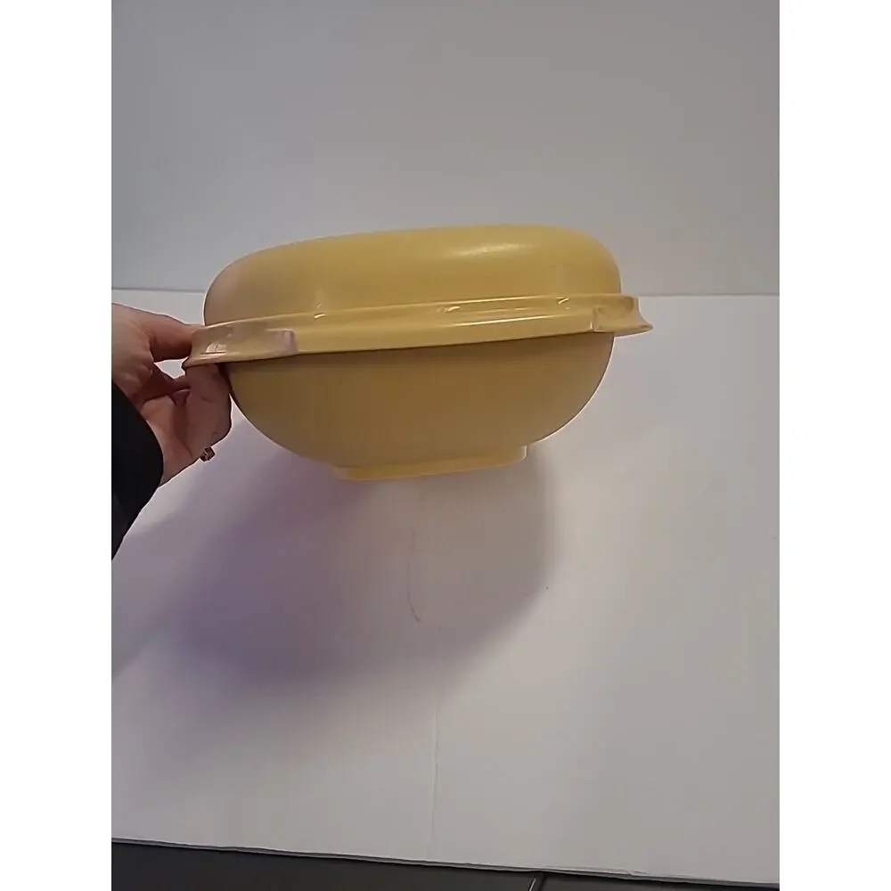 Tupperware Microwave Steamer Cooker Vintage Harvest Gold NO BASKET/DIVIDER